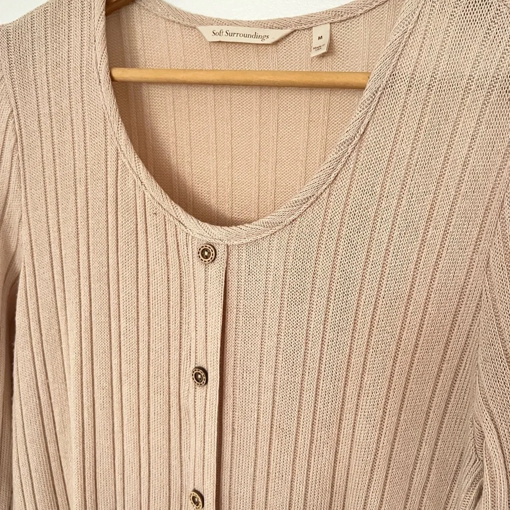 SOFT SURROUNDINGS | Beige Long sleeve knit sweater top